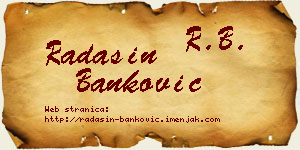 Radašin Banković vizit kartica